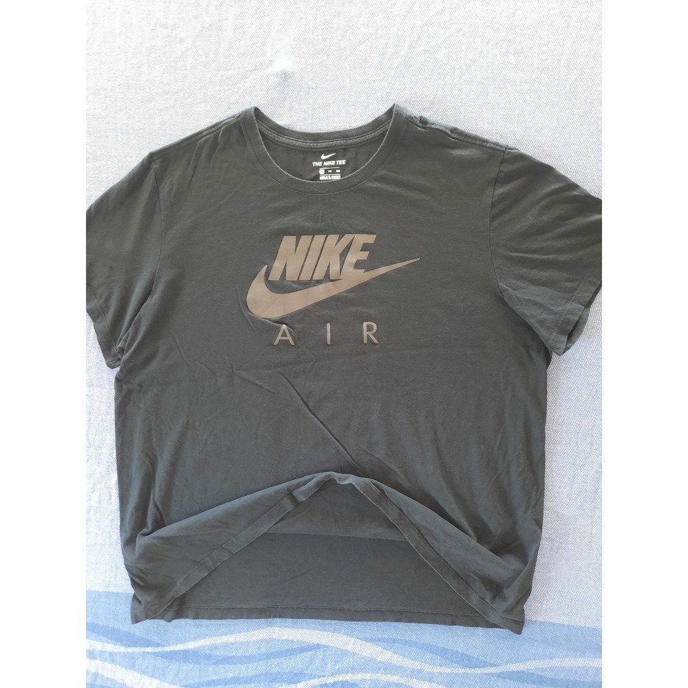 Nike Air Mens T-Shirt Black Graphic Swoosh‎ Logo Crew Neck XXL Short Sleeve